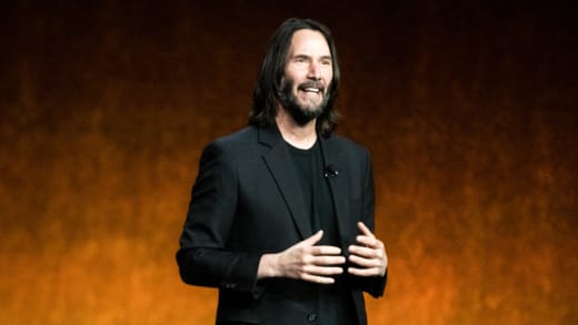 Actor Keanu Reeves presents the movie "John Wick: Chapter 4"