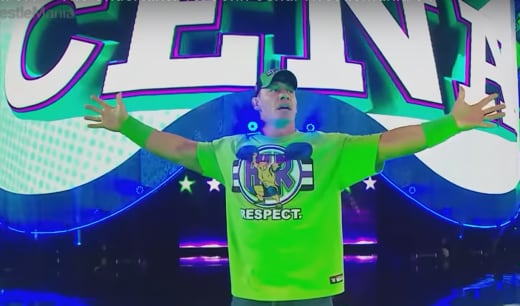 John Cena walks to the ring
