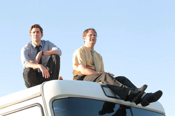 Jim & Dwight On the Bus