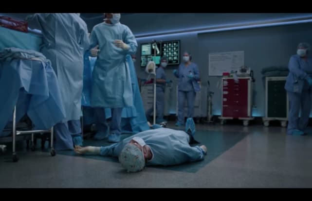 Grey's Anatomy - Teddy Collapses on the OR Floor