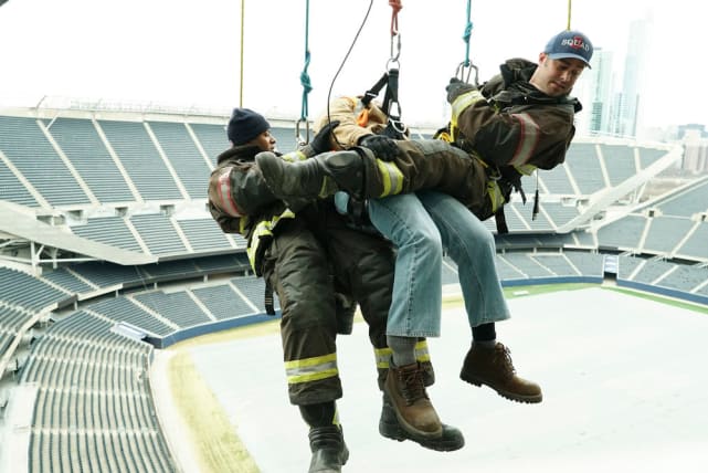 Hanging on a rescue chicago fire