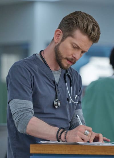 Filling Out Files -tall - The Resident Season 6 Episode 5