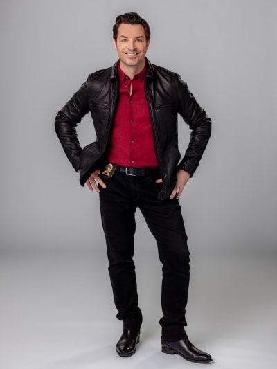 Brennan Elliott Black Leather and Burgandy