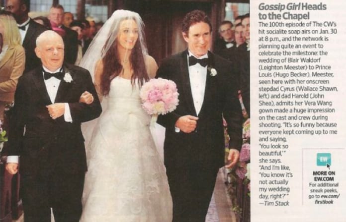 Gossip Girl Wedding Pic Blair S Two Dads Tv Fanatic