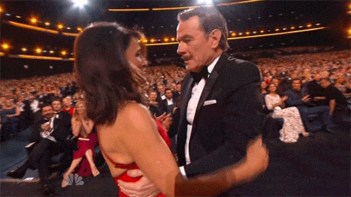 Bryan Cranston and Julia Louis-Dreyfus Kiss