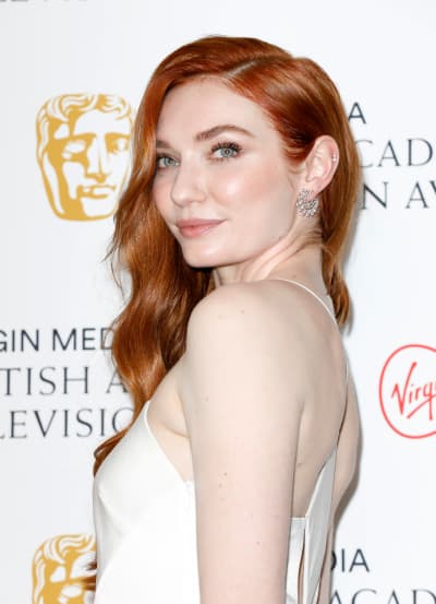 Eleanor Tomlinson in the press room at the Virgin Media British Academy Television Awards