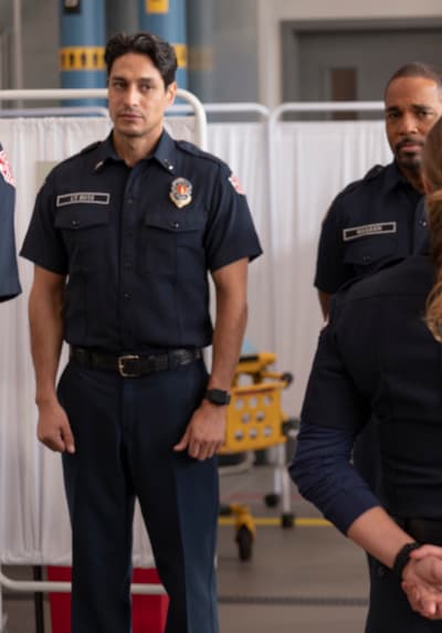 Theo and Beb on a Crisis - tall - Station 19 Season 7 Episode 2