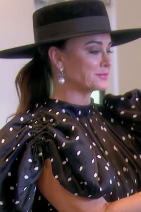 Kyle Richards with her Hermes Blue Birkin 35 — Collecting Luxury