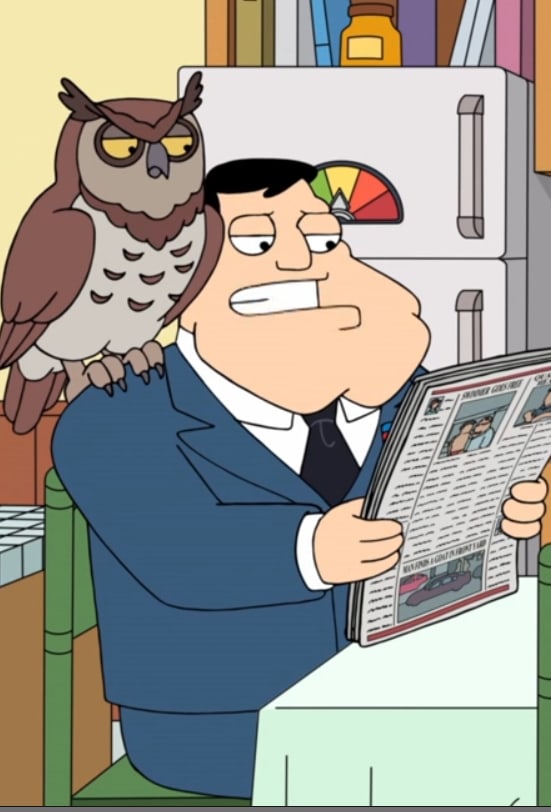 Stan with Owl - American Dad