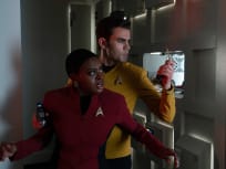 Uhura and Kirk - Star Trek: Strange New Worlds