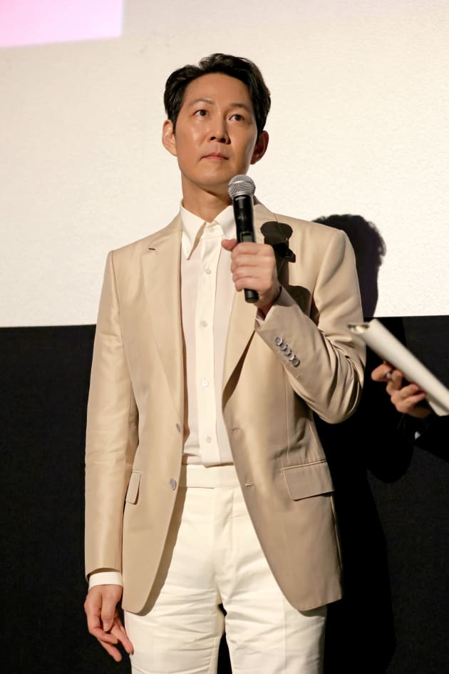 Lee Jung-jae speaks onstage at the "Hunt" Public Screening And Q&A