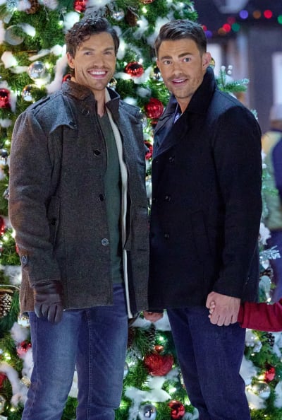 Jason and Sam In Front of the Tree