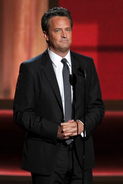 Actor Matthew Perry speaks onstage during the 64th Annual Primetime Emmy Awards at Nokia Theatre L.A. Live