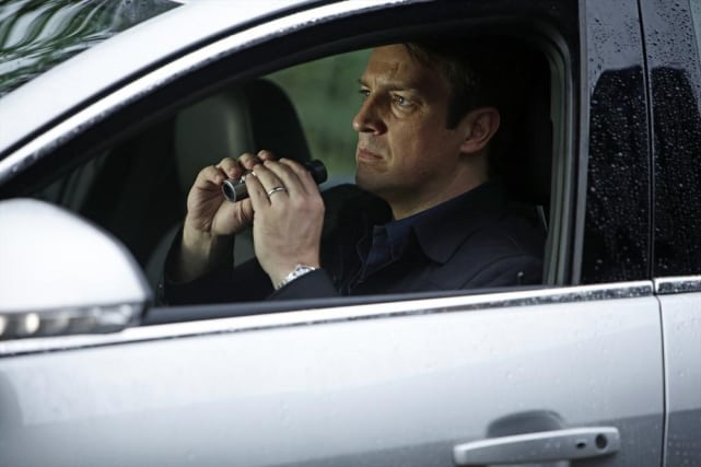 "Caught him red handed and bare bottomed." Castle