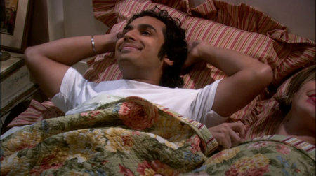 Raj Smiles in Bed