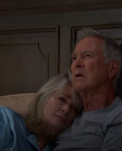 John Comforts an Ailing Marlena - Days of Our Lives