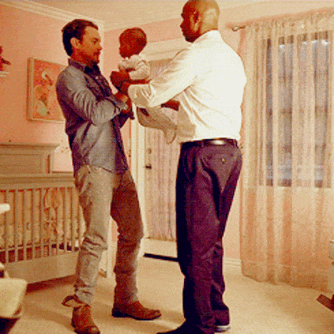 LW- Riggs and baby Murtaugh