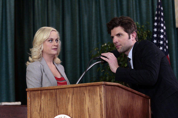 Ben and Leslie at the Mic