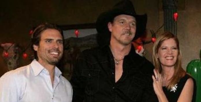 Trace Adkins with young and the restless stars joshua morrow and michelle stafford