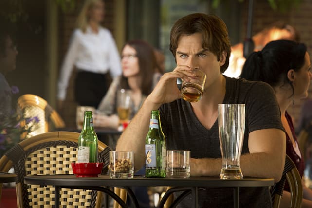 Drinking Damon - The Vampire Diaries Season 7 Episode 1