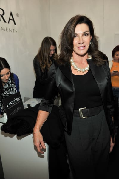 Hilary Farr attends the PANDORA Jewellery lounge At World MasterCard Fashion Week In Toronto - Day 1
