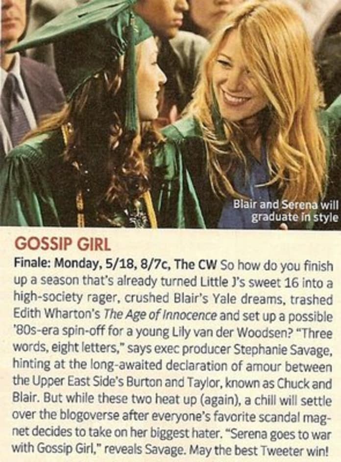 Gossip Girl Graduation Pic Tv Fanatic