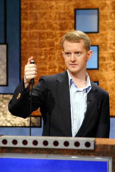 Ken Jennings Poses on Jeopardy