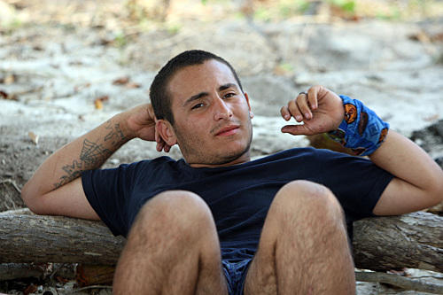 Brandon Relaxes at Camp