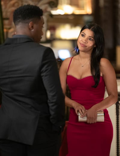Celina Stuns in Red - tall - The Rookie Season 6 Episode 2