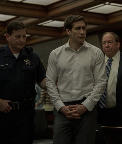 Episode 2. Jake Gyllenhaal and Bill Camp in "Presumed Innocent," premiering June 12, 2024 on Apple TV+.