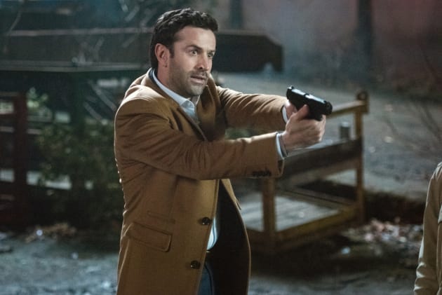 Mick draws his gun - Supernatural Season 12 Episode 17