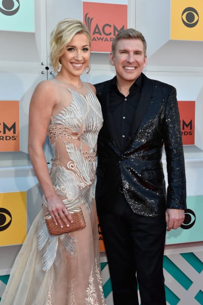 Savannah Chrisley (L) and Todd Chrisley attend the 51st Academy of Country Music Awards