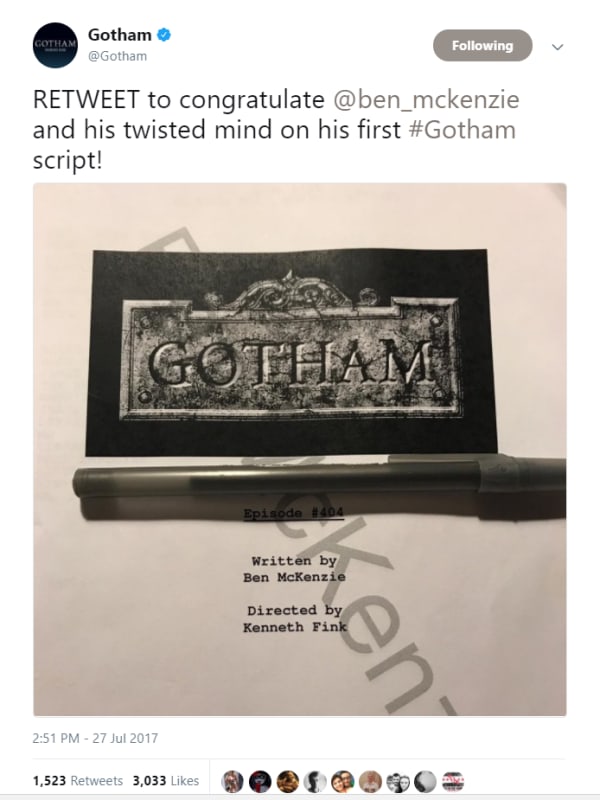 Ben McKenzie Wrote an Episode