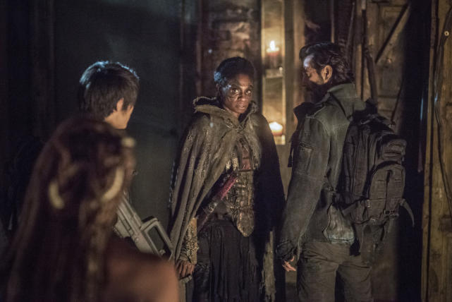 Kane and Indra — The 100 Season 4 Episode 8