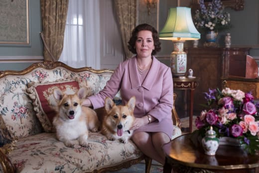 Queen Elizabeth and her Corgies