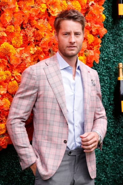 Justin Hartley attends the Veuve Clicquot Polo Classic at Will Rogers State Historic Park 