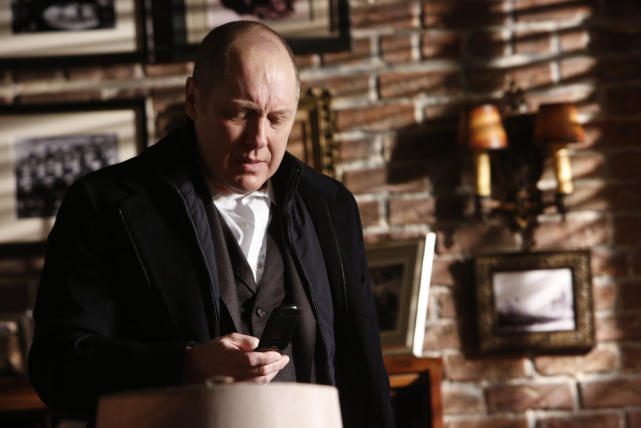 Red checks his phone - The Blacklist Season 4 Episode 15