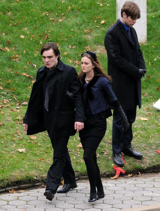 Chuck and Blair at the Funeral