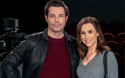 Brennan Elliott and Lacey Chabert for Crossword Mysteries