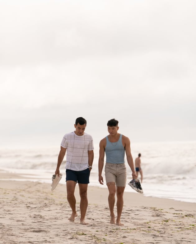 Will and Noah On The Beach Fire Island