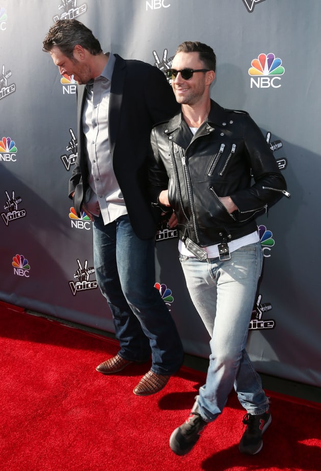 Blake Shelton And Adam Levine Attend Nbcs The Voice 