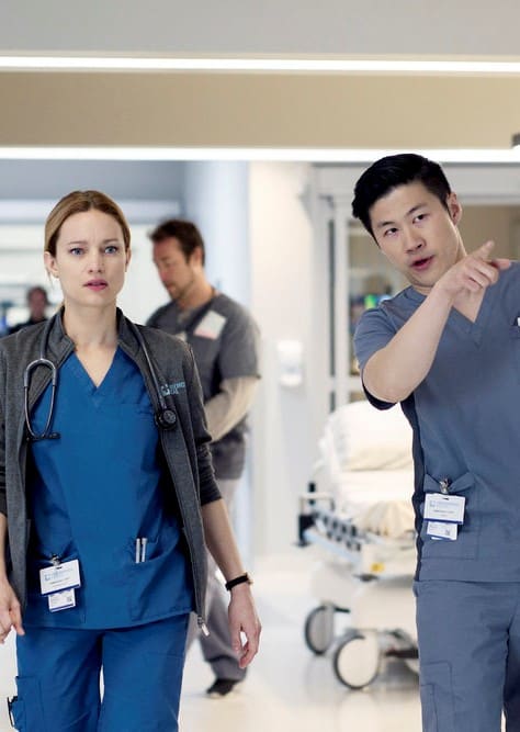 LaBlanche and coworker - Transplant Season 1 Episode 1