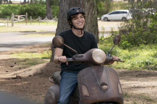 Kai on a motorcycle