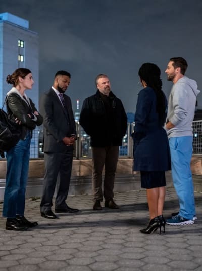 Covert Plans on the Roof -tall - New Amsterdam Season 4 Episode 8