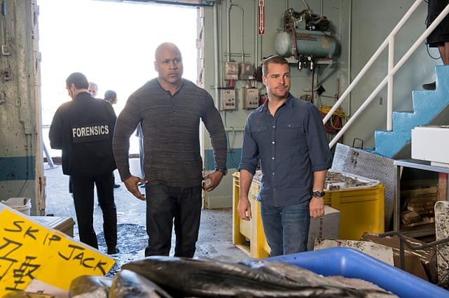 Sam and Callen at the Fish Market