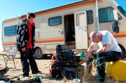 Walter and Jesse on Breaking Bad