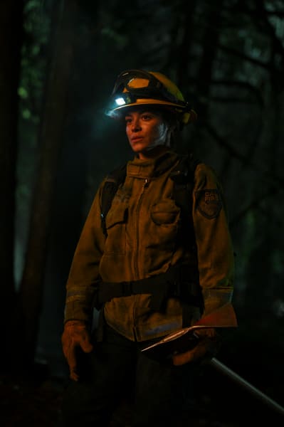 Gabriela stands in fire uniform - Fire Country