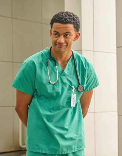 Trevor in Scrubs -tall - The Resident Season 5 Episode 7