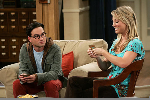 Penny and Leonard Play Cards