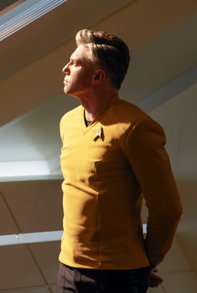 Pike Deep in Thought - Star Trek: Strange New Worlds Season 1 Episode 1